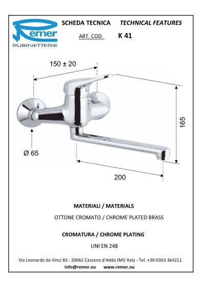 0406098 - BATERIJA ZIDNA KISS REMER K41 - 2